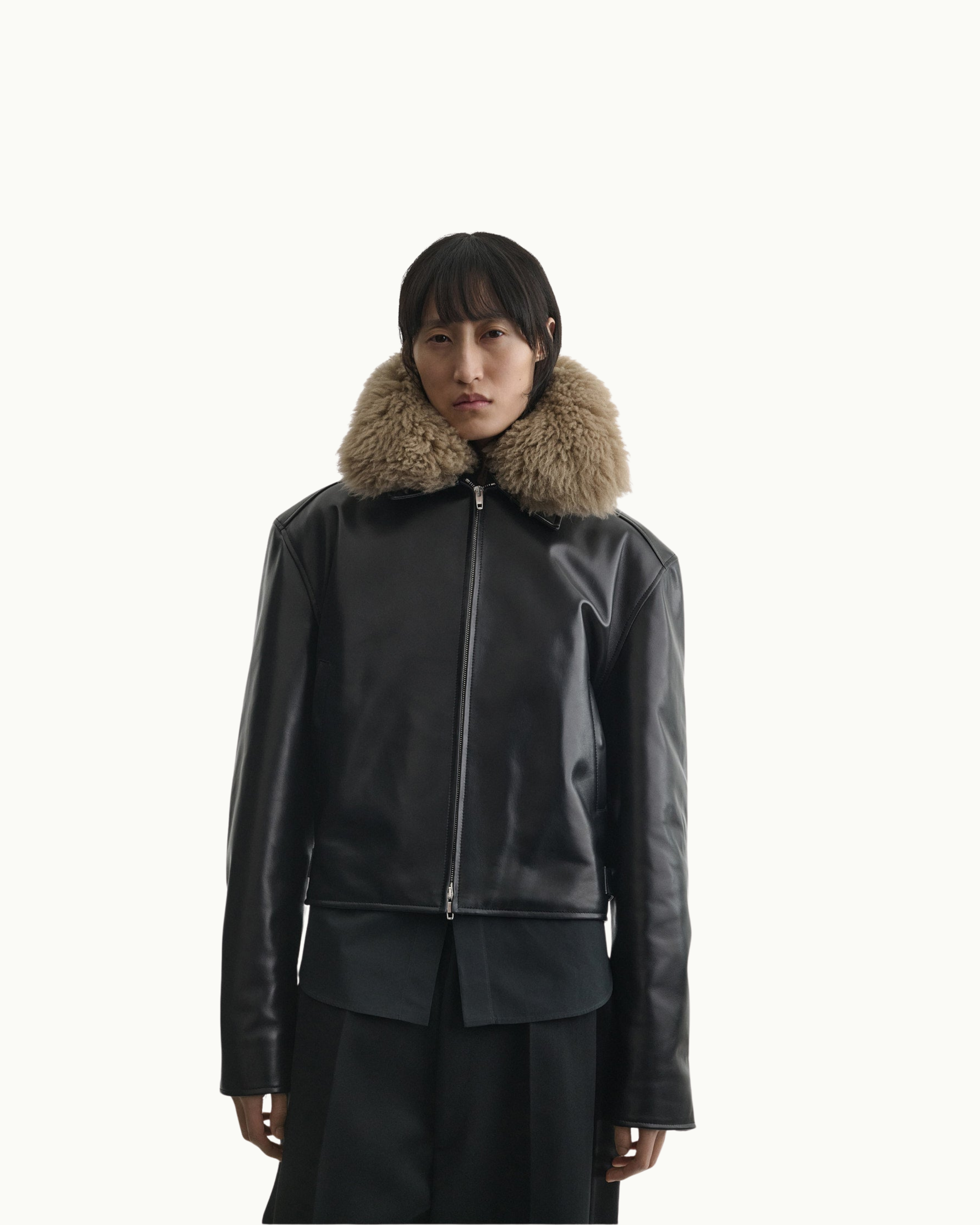 Cropped Aviator Jacket