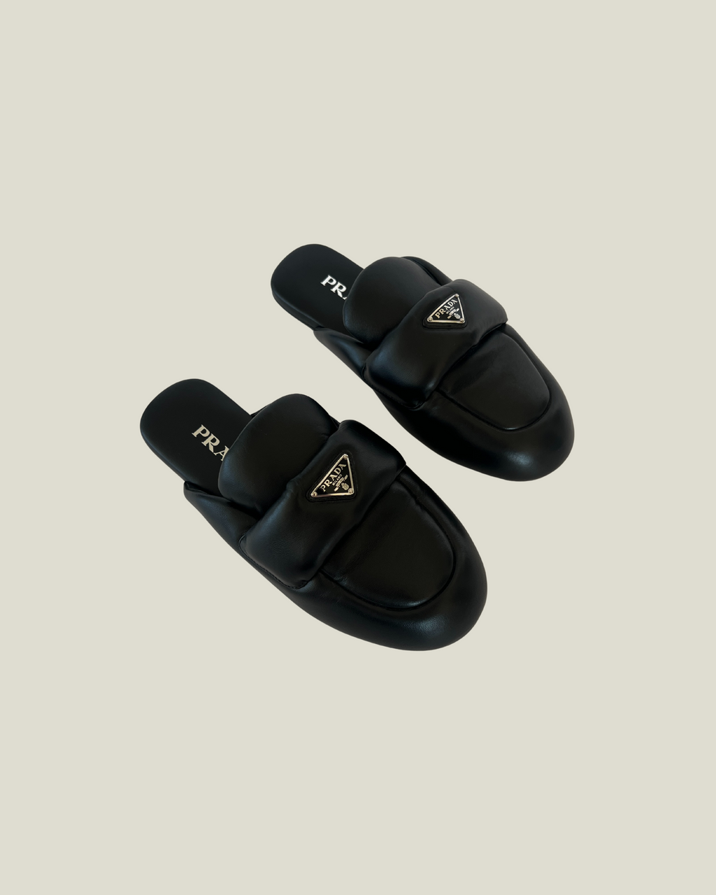 Prada Soft Padded Nappa Leather Sabots