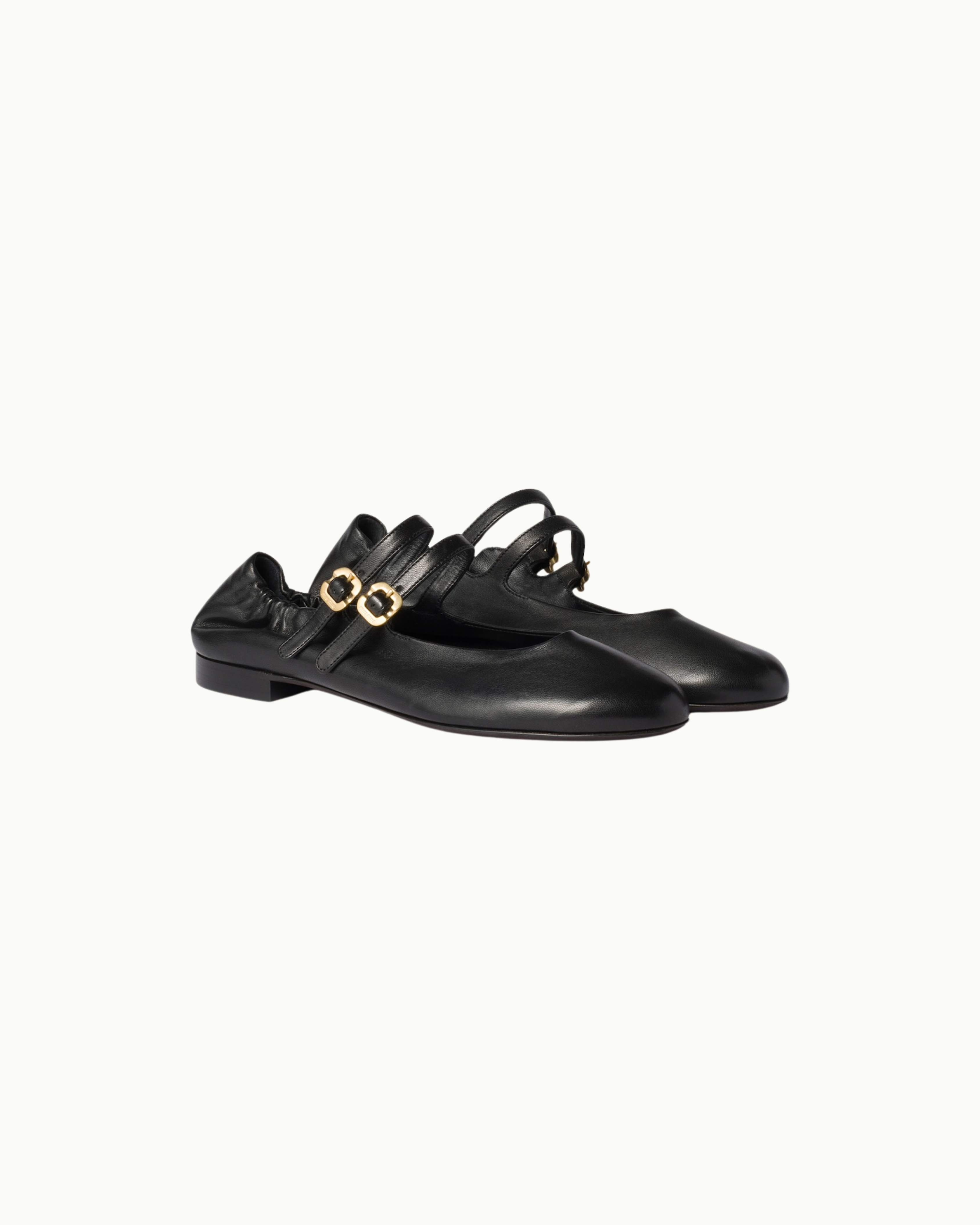 Ruches Nappa Leather Ballerinas