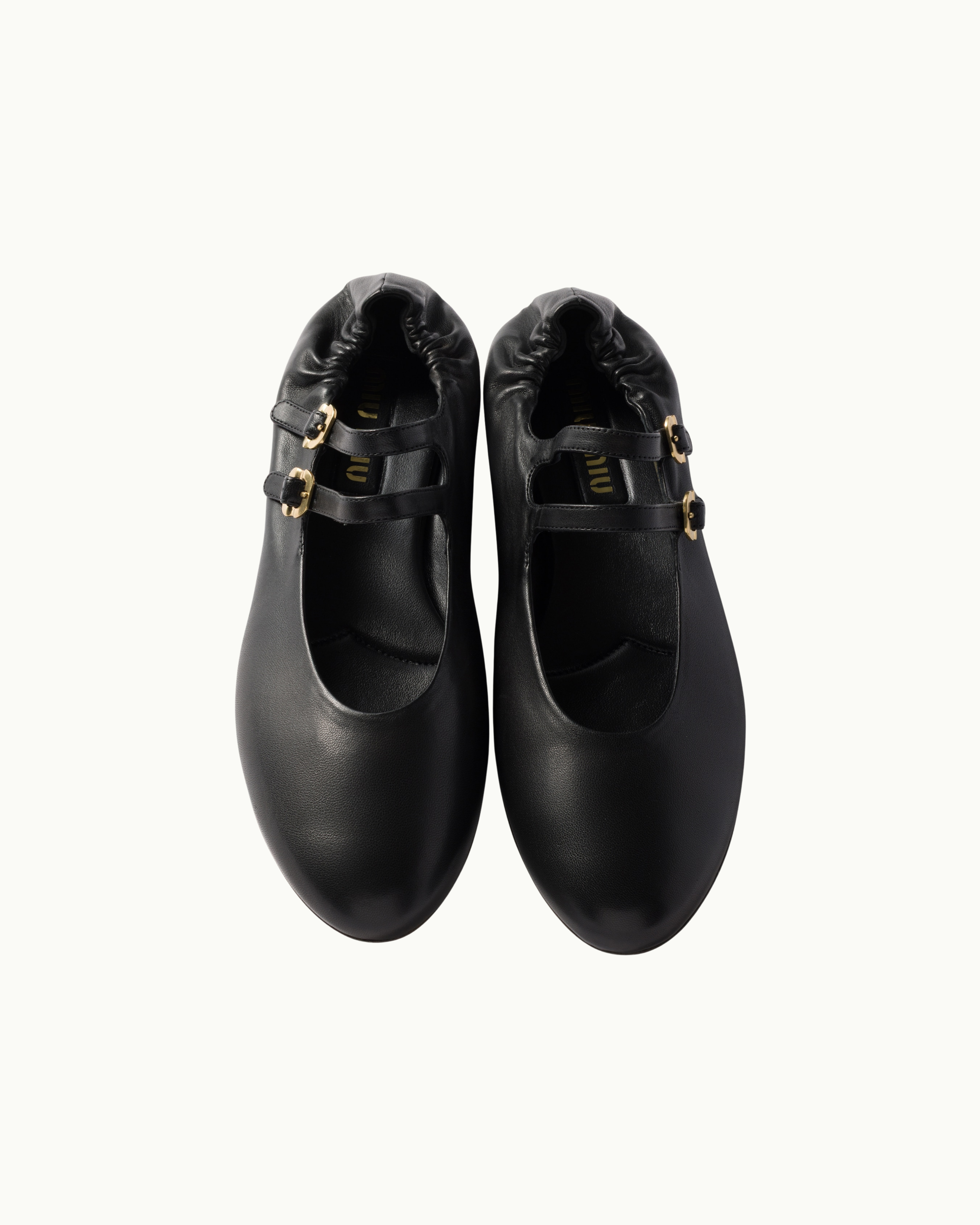 Ruches Nappa Leather Ballerinas