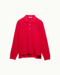 Long-Sleeved Cotton Piqué Polo Shirt