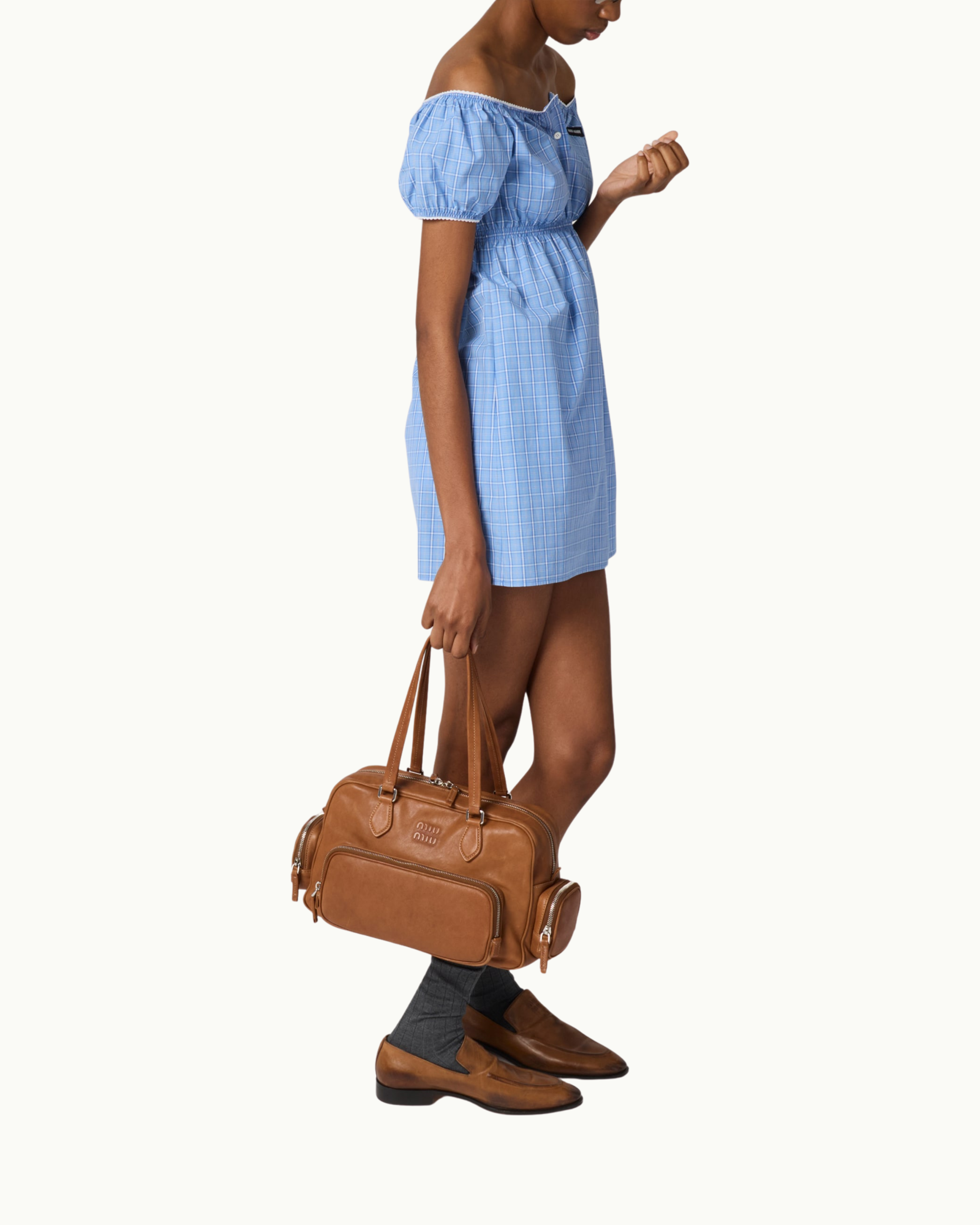 Checked Poplin Mini-Dress