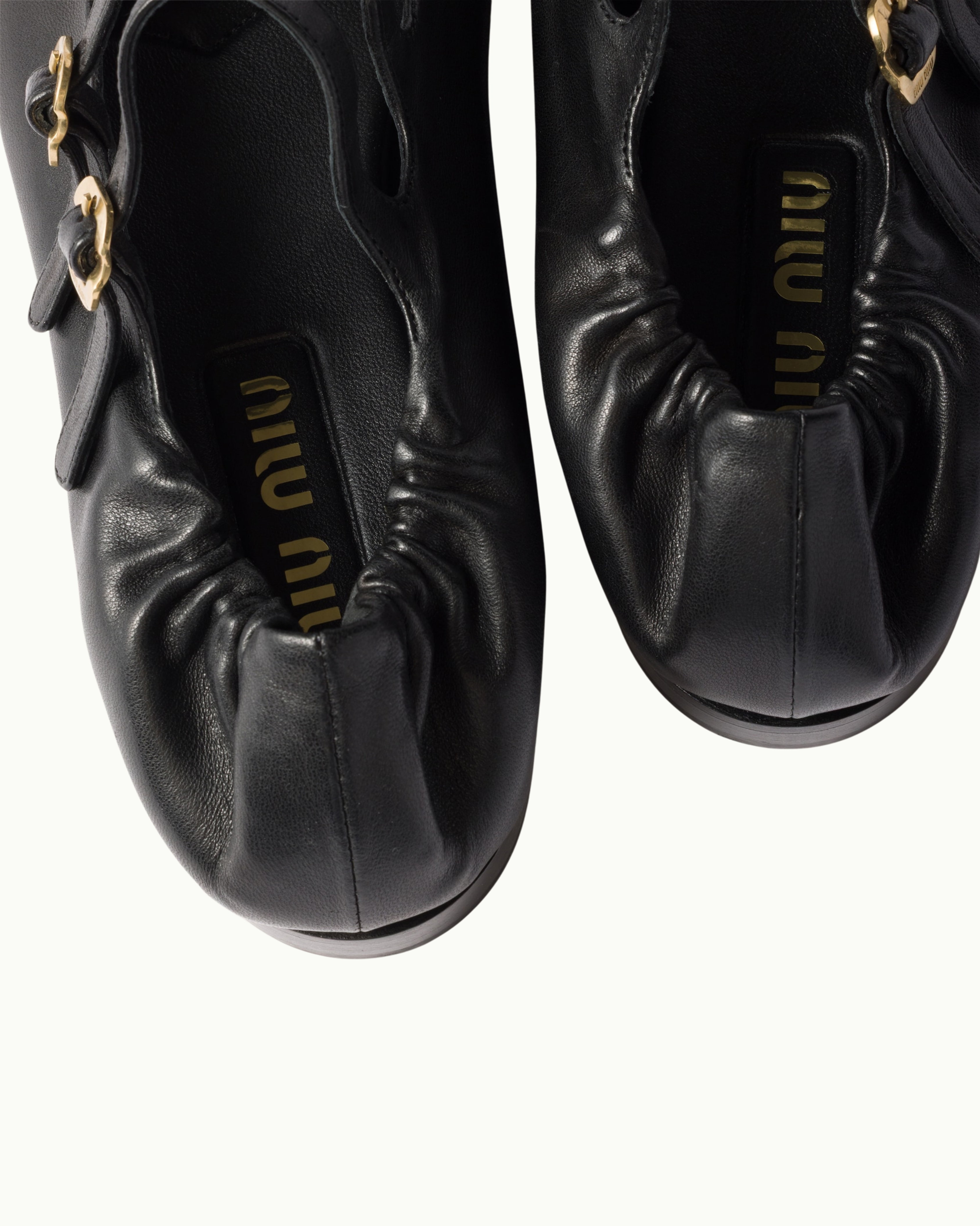 Ruches Nappa Leather Ballerinas