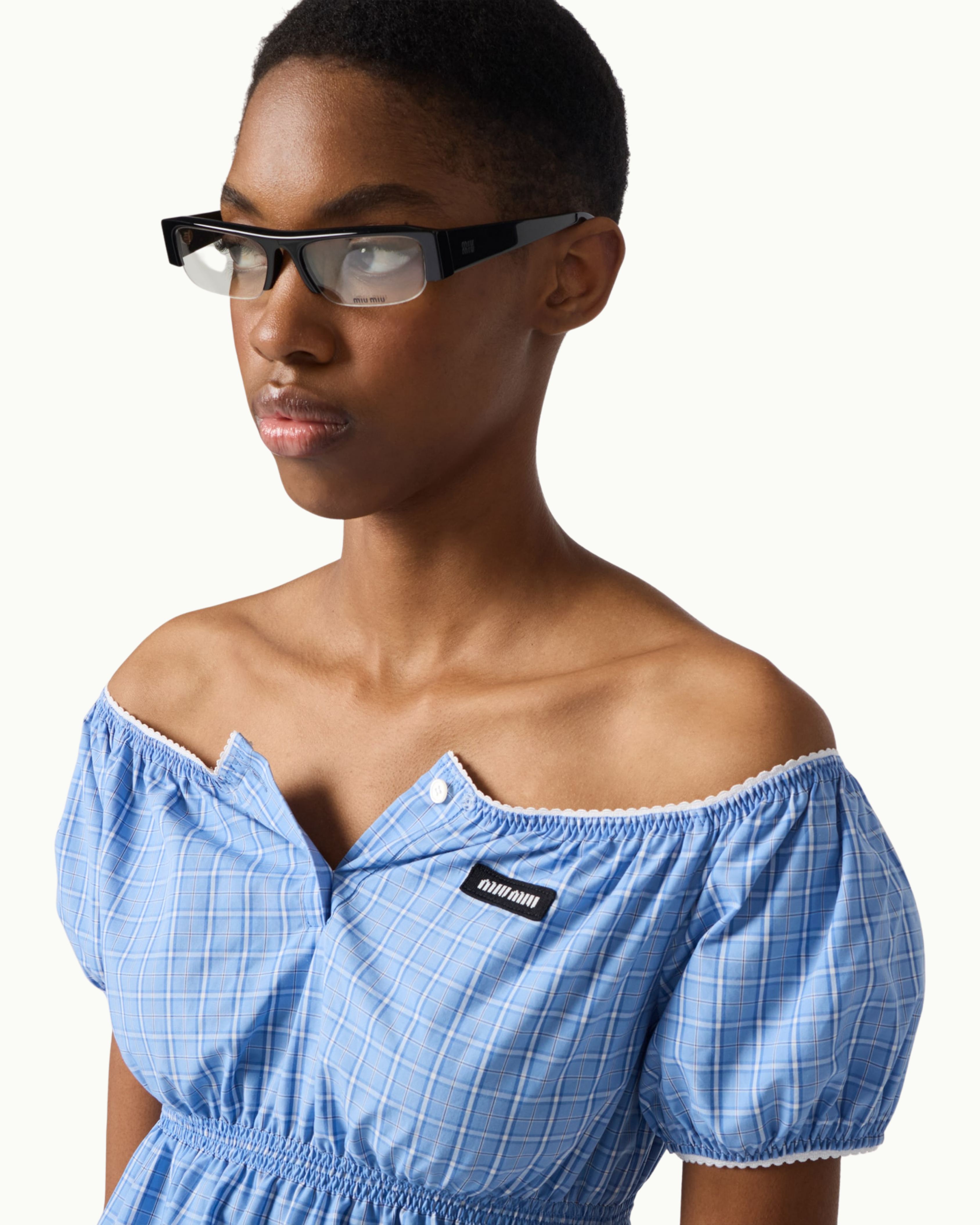 Checked Poplin Mini-Dress