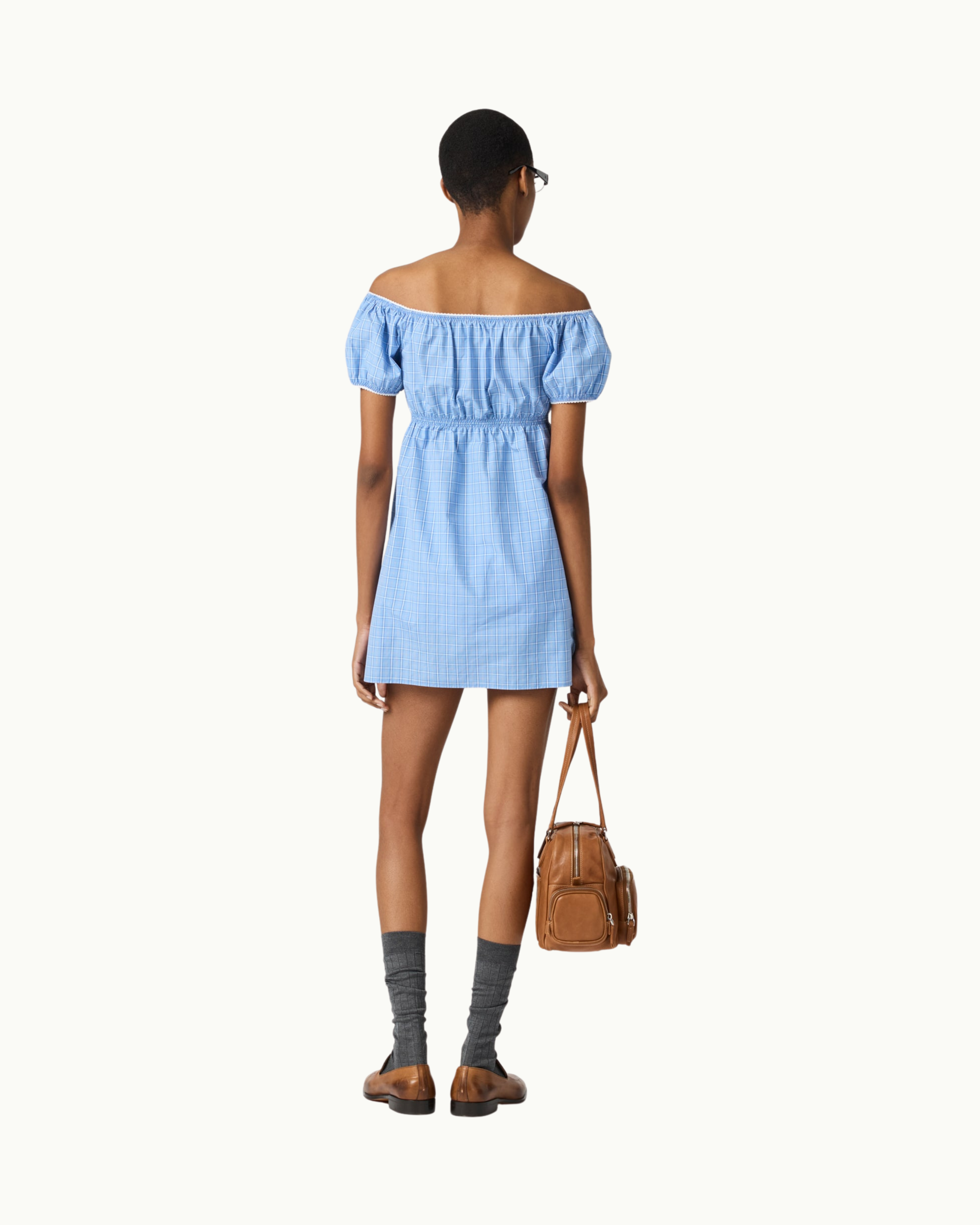 Checked Poplin Mini-Dress