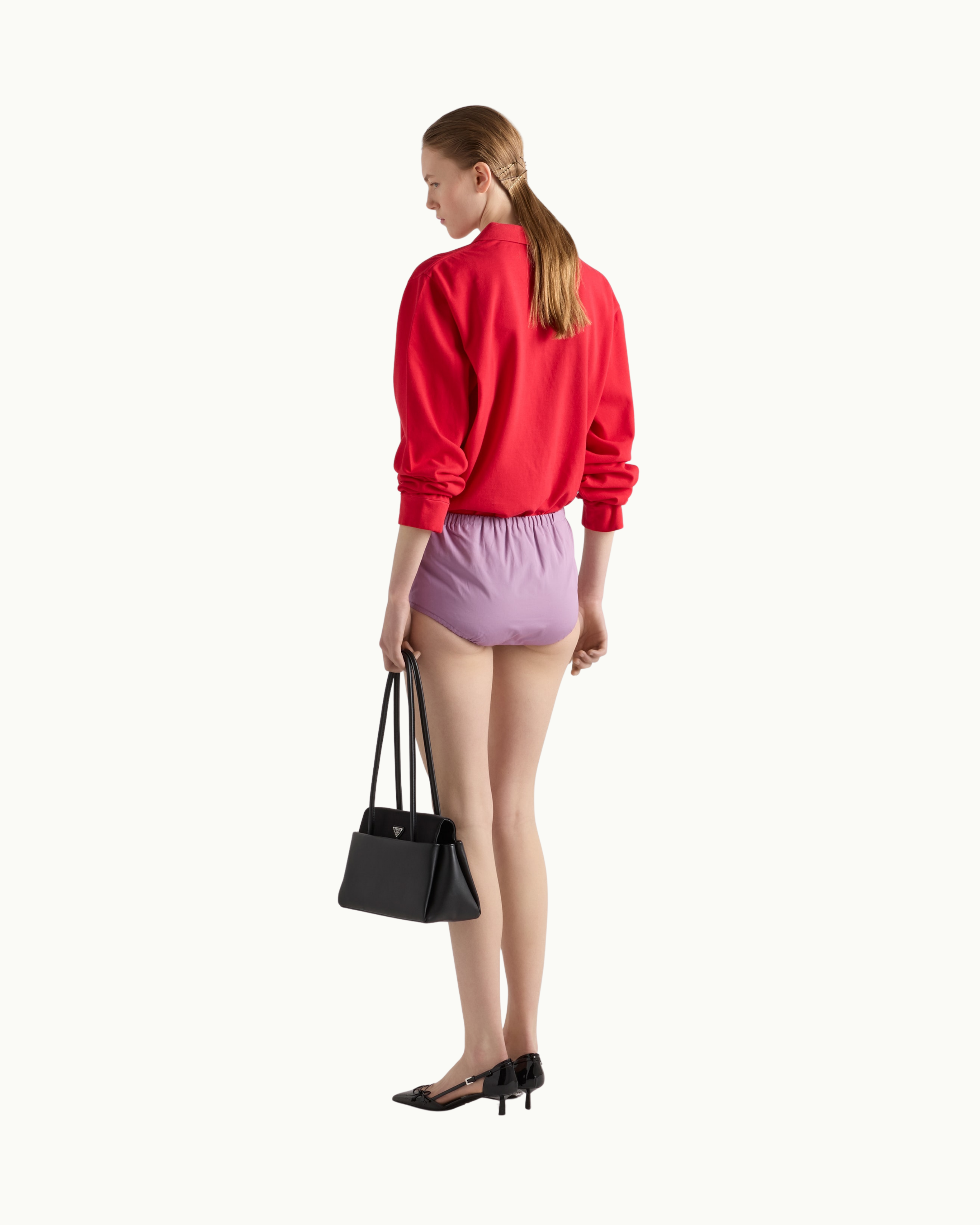 Long-Sleeved Cotton Piqué Polo Shirt