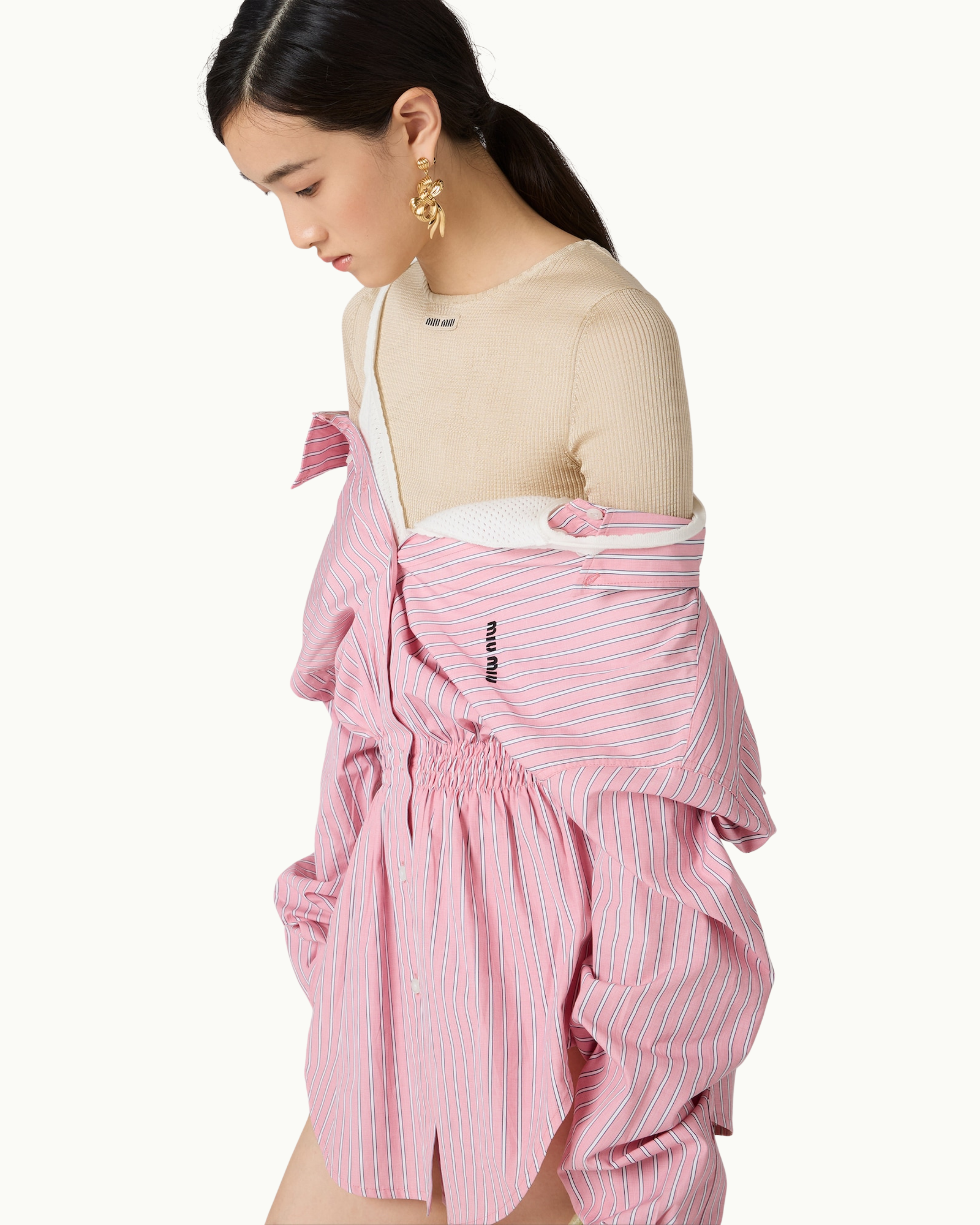 Striped Poplin Dress