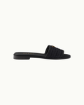 Leather Slides with Crochet Details