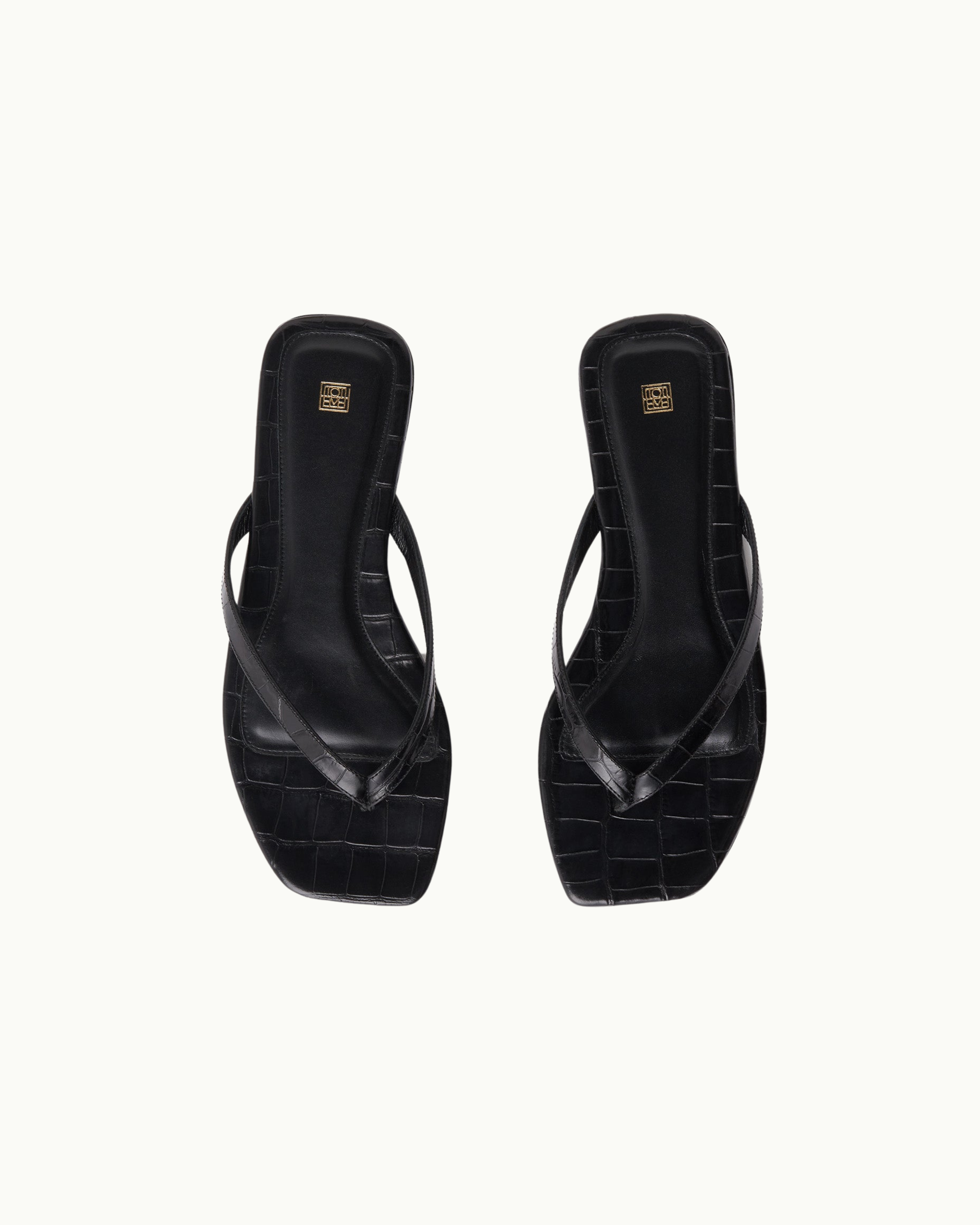 Croc Embossed Flip Flops