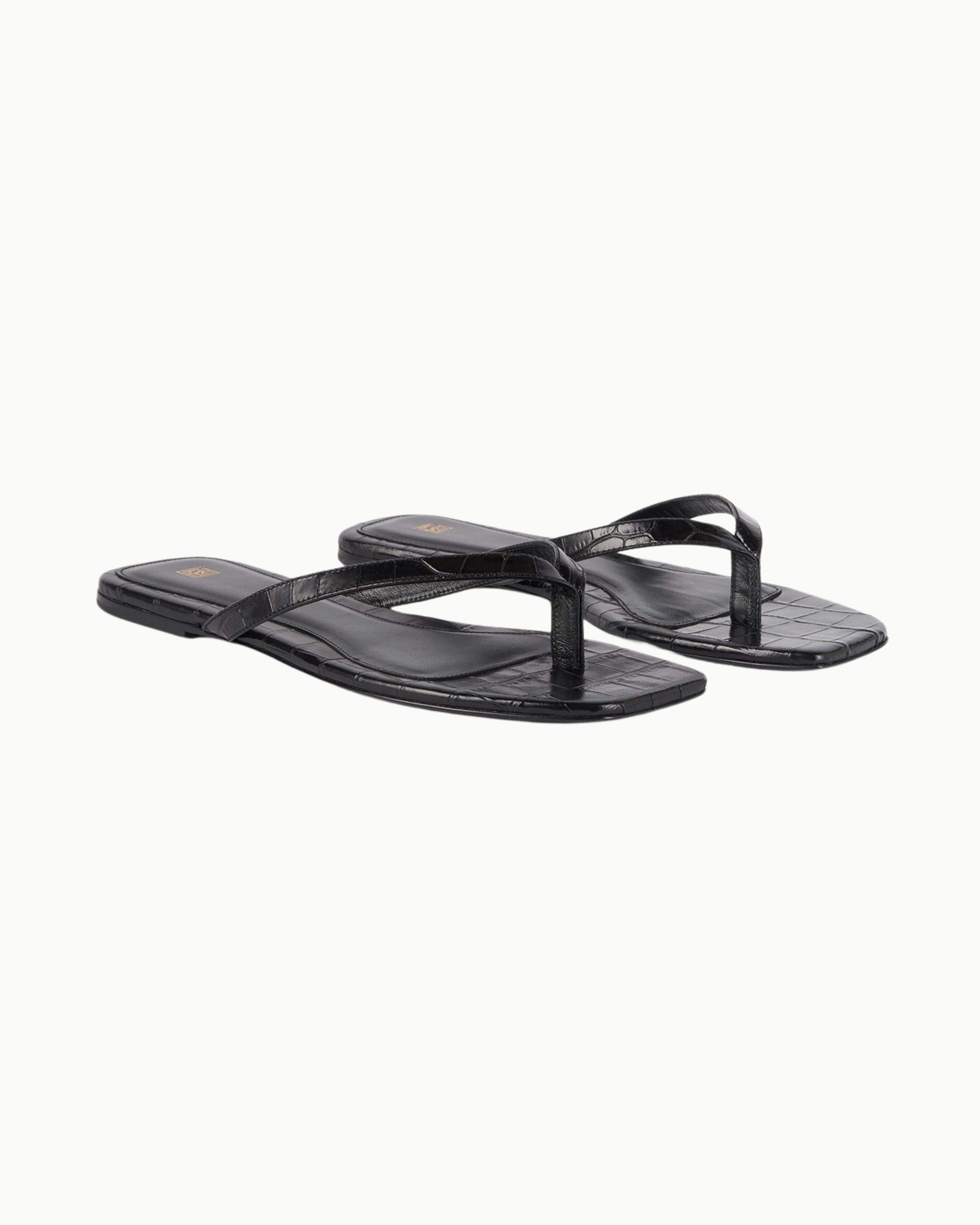 Croc Embossed Flip Flops