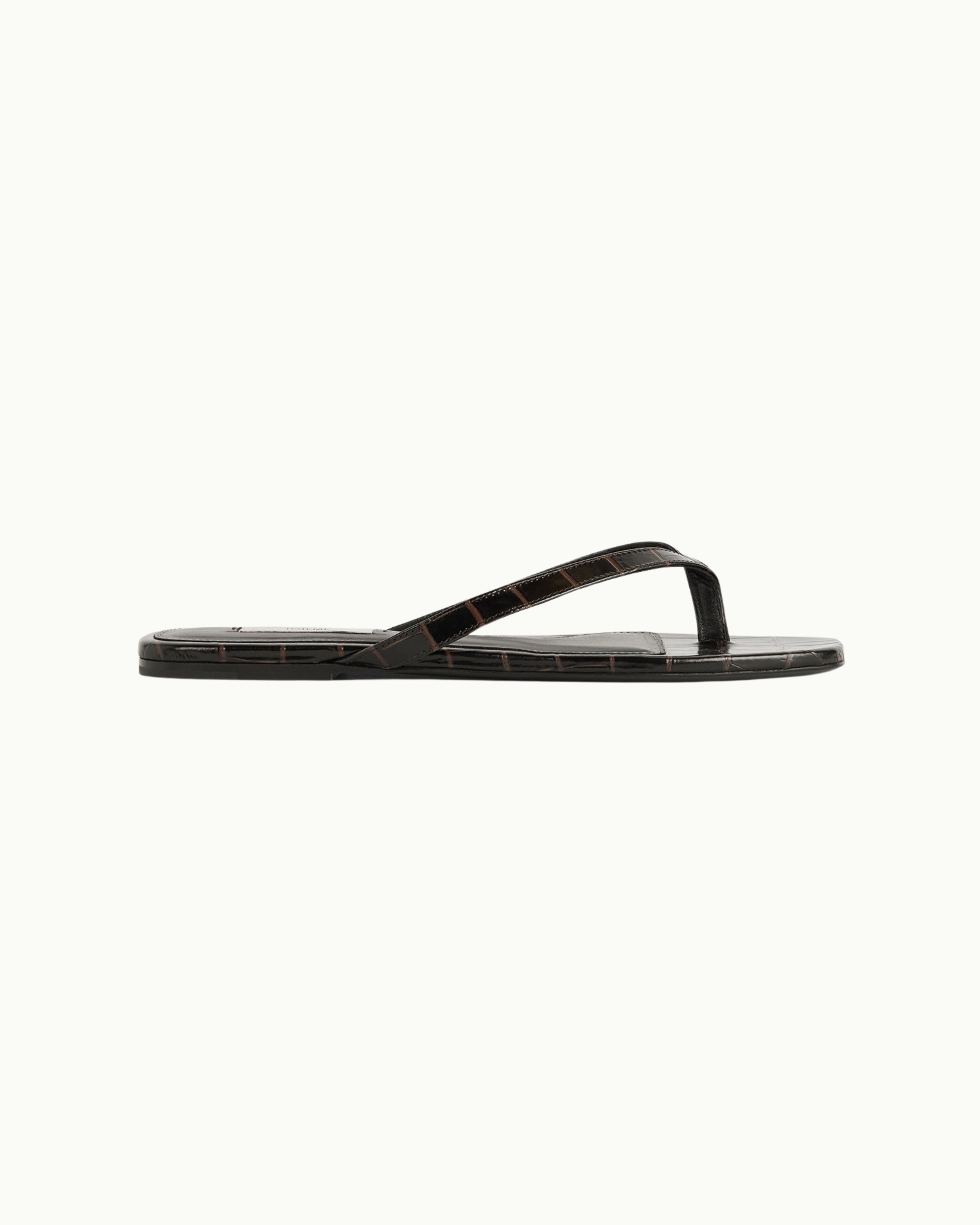 Croc-Embossed Flip Flops