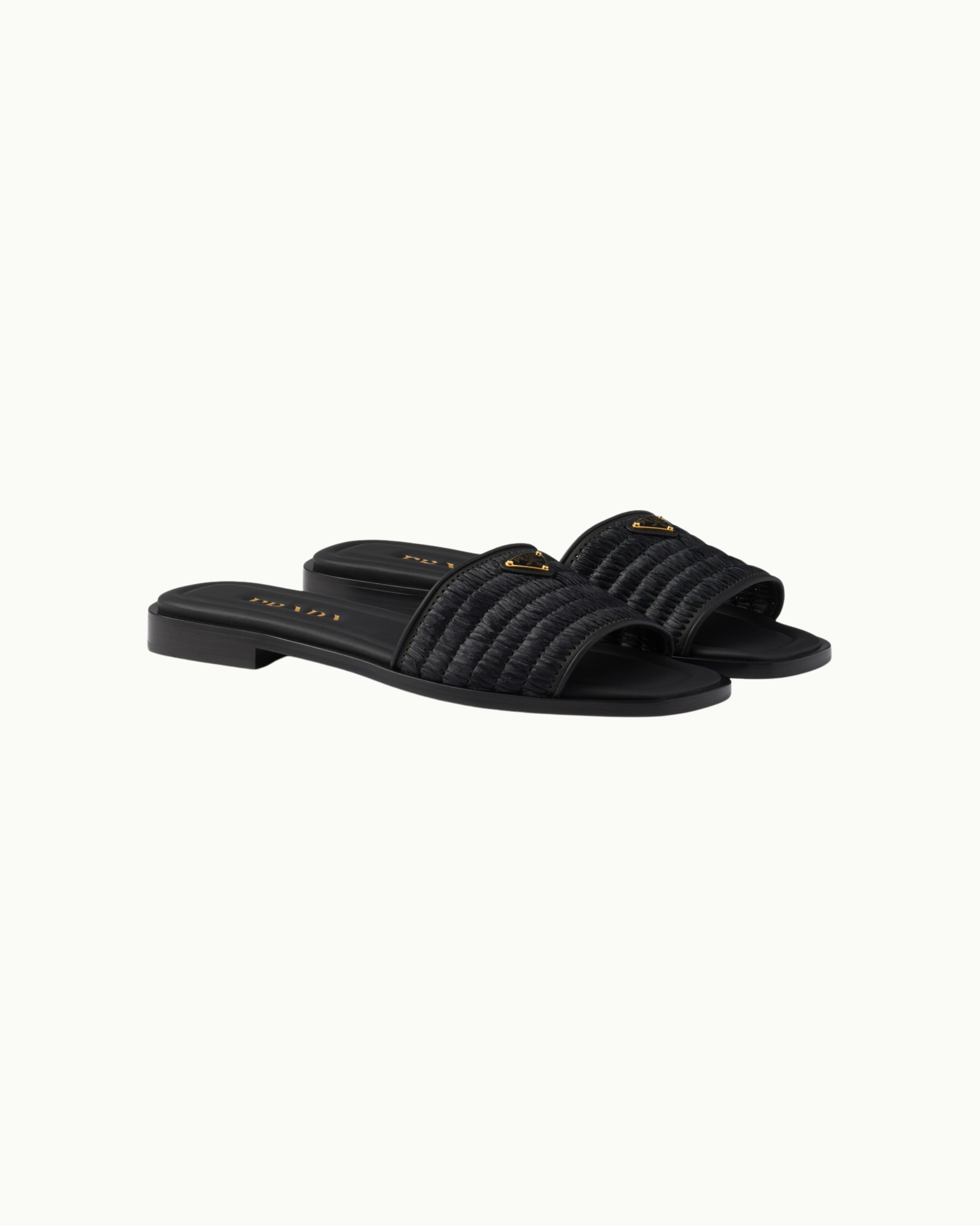 Leather Slides with Crochet Details