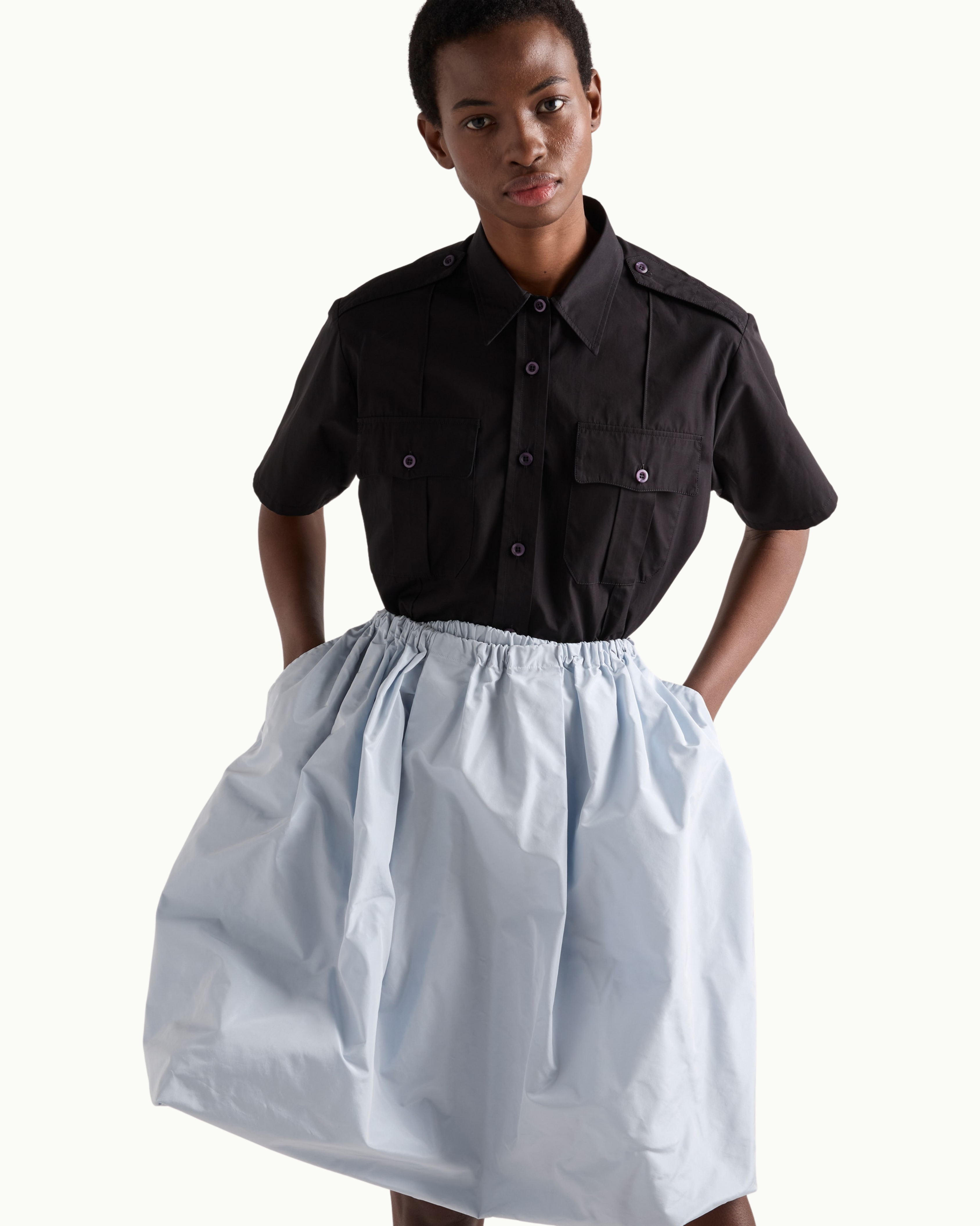 Technical Taffeta Skirt