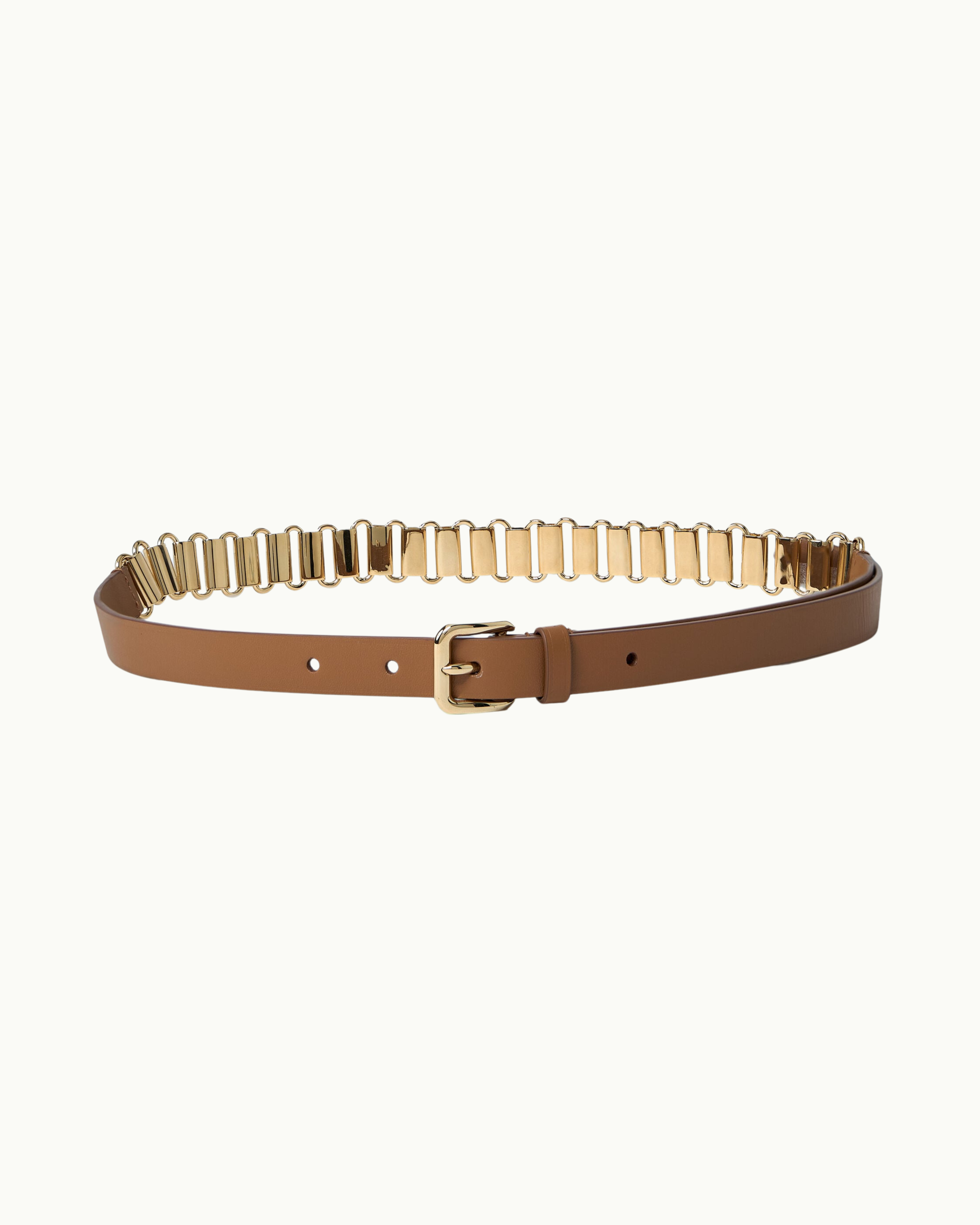 Leather and Metal Belt