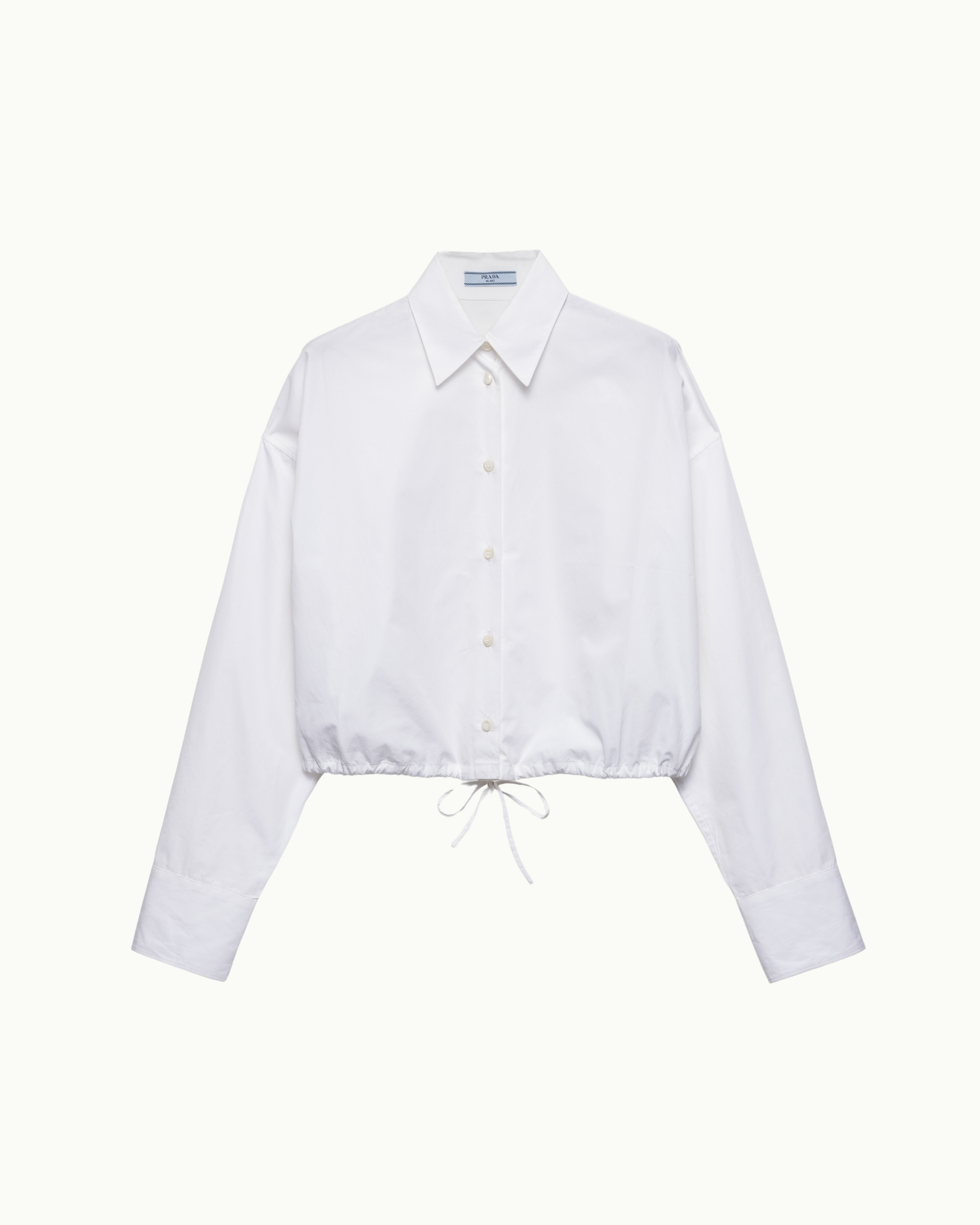 Drawstring Poplin Shirt