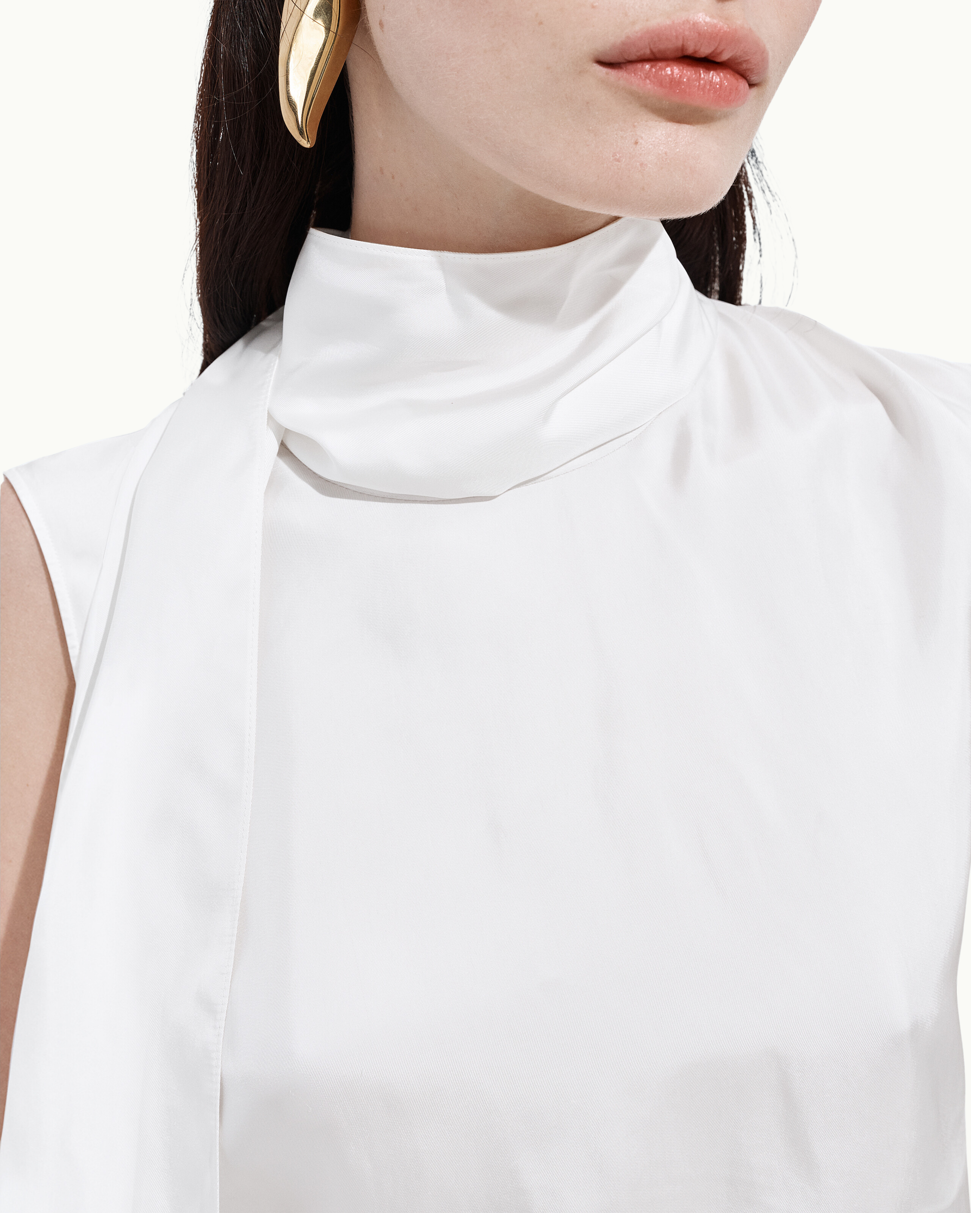 Silk Stretch Satin Top