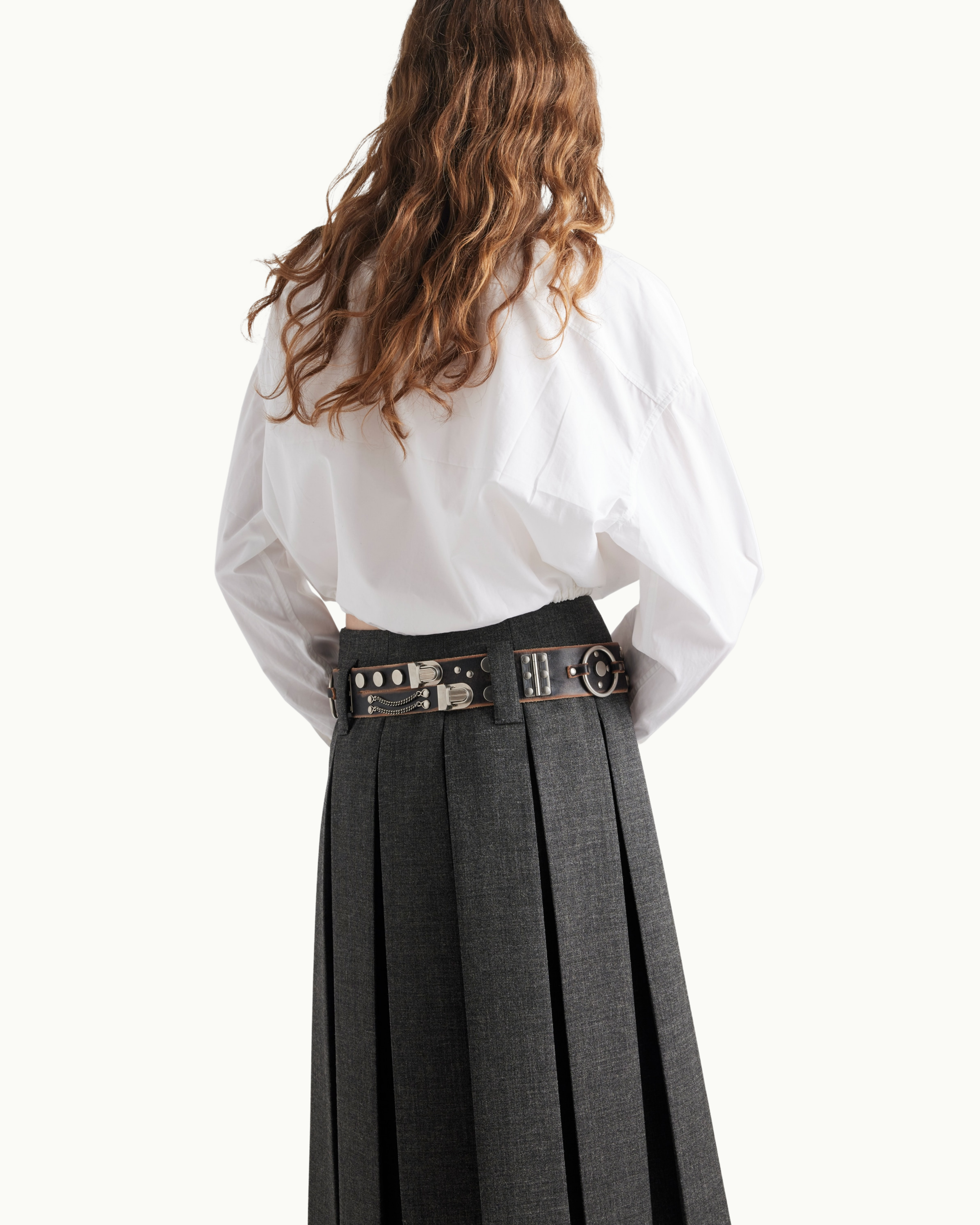 Drawstring Poplin Shirt