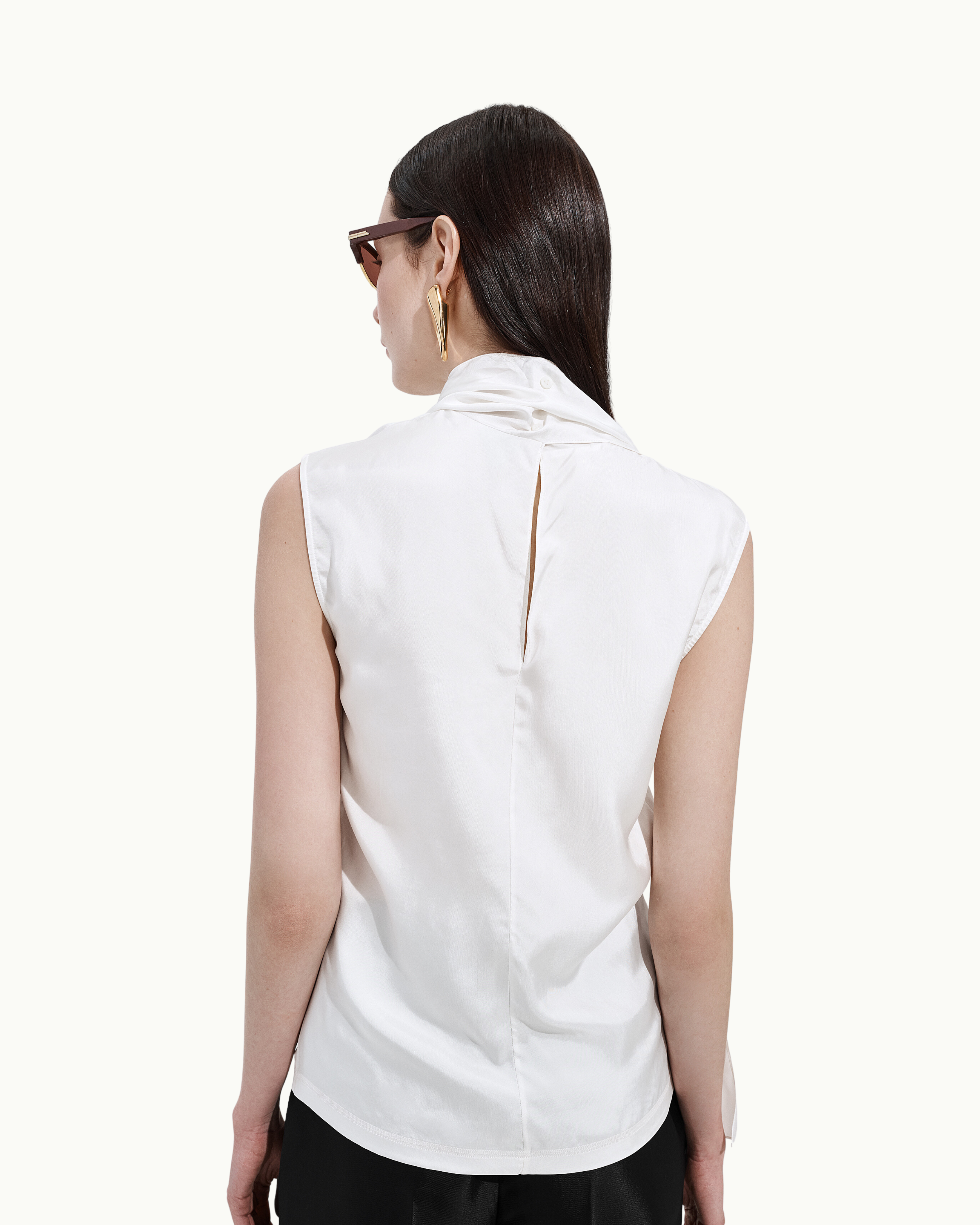 Silk Stretch Satin Top