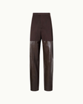 Cotton and Leather Pants