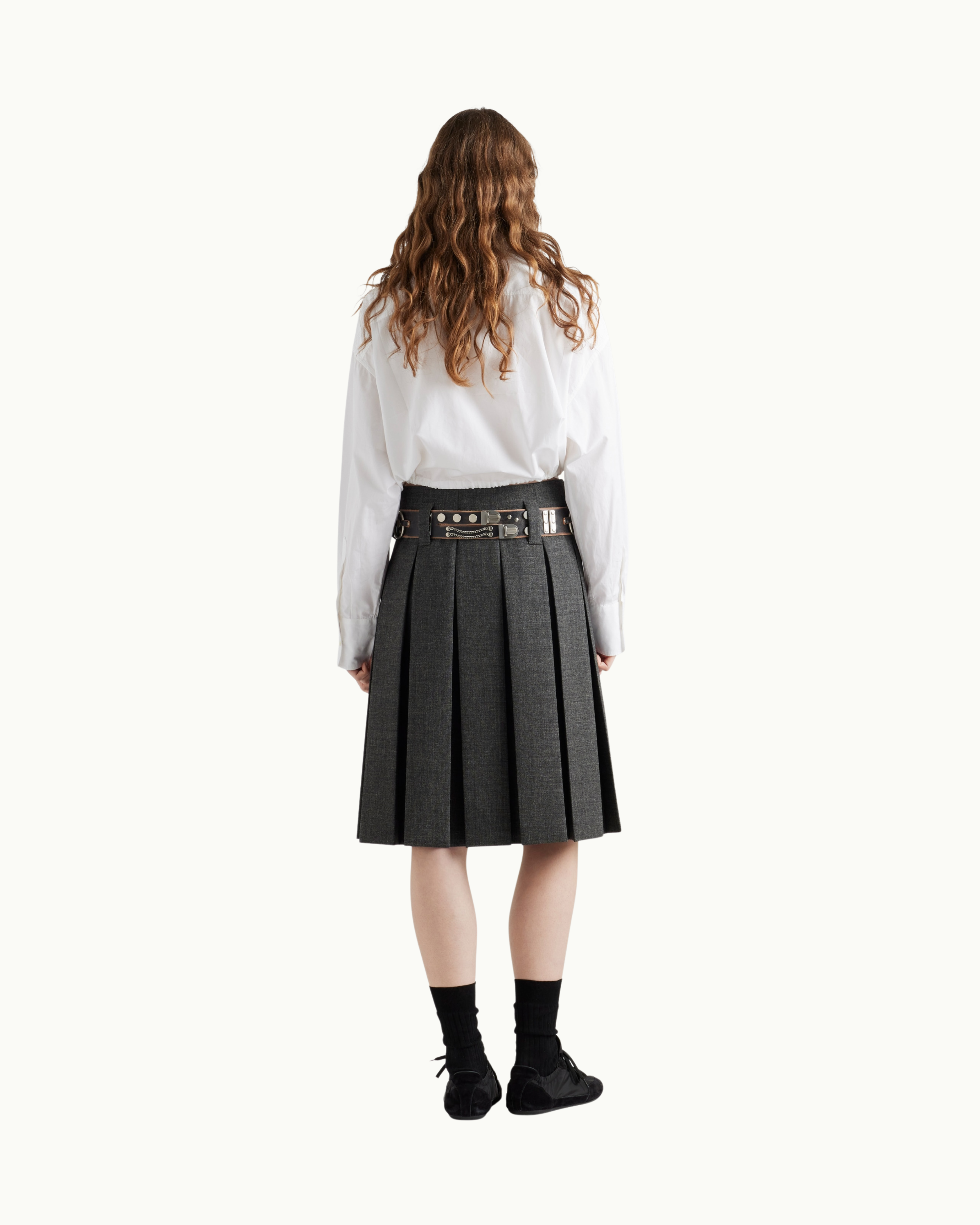 Drawstring Poplin Shirt