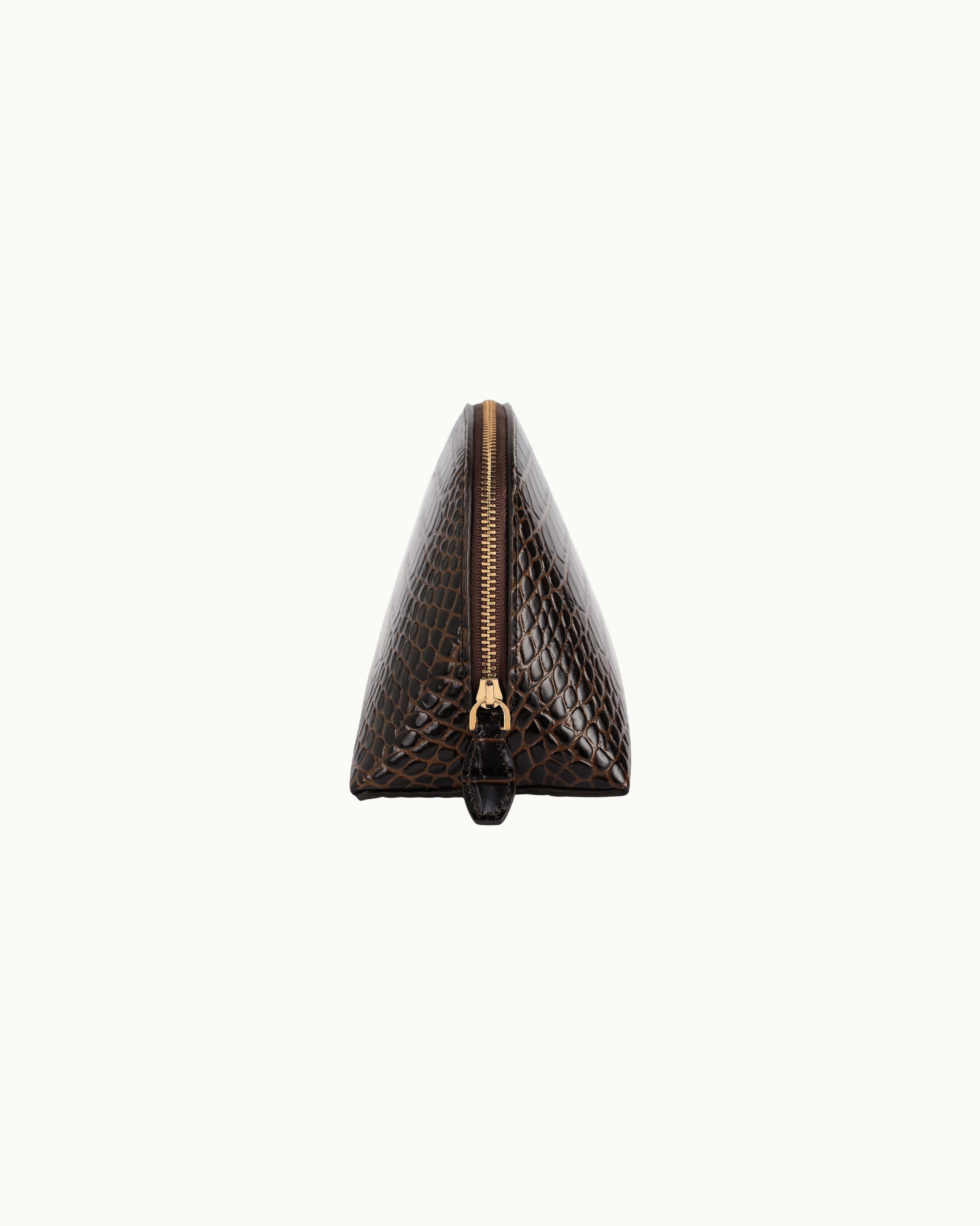 Croc-Embossed Day Pouch
