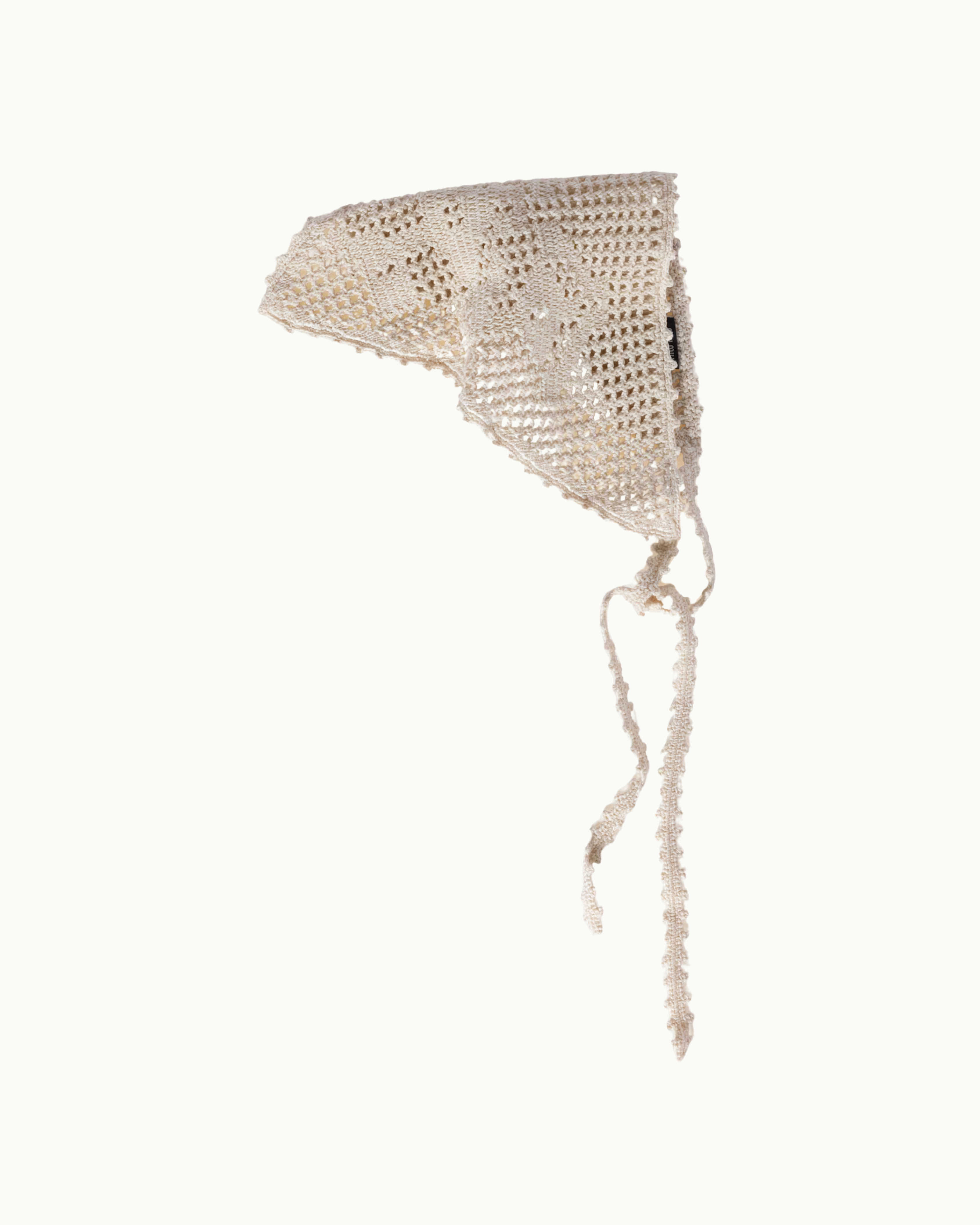Crochet Cotton Triangle Scarf