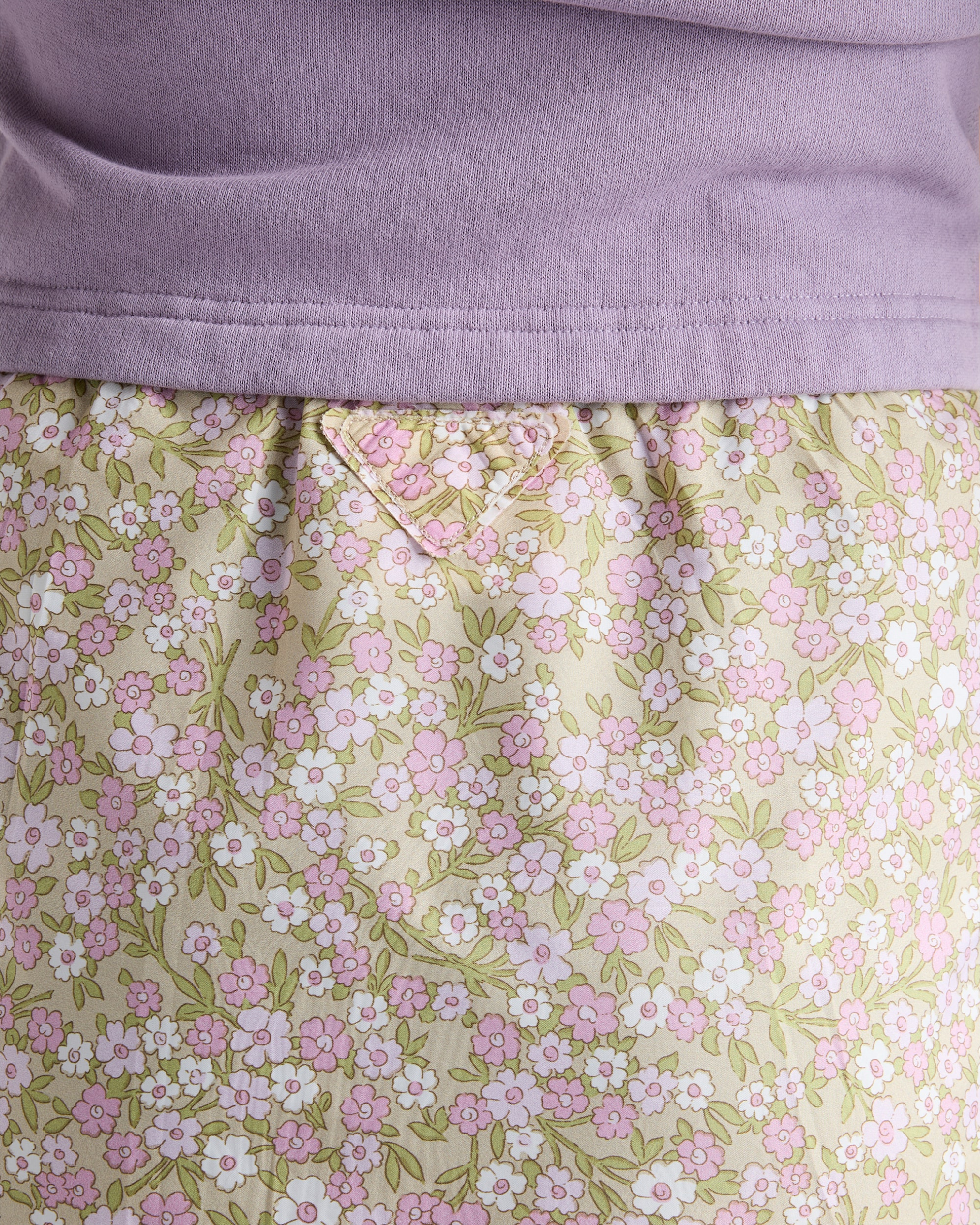 Floral Print Re-Nylon Midi-Skirt
