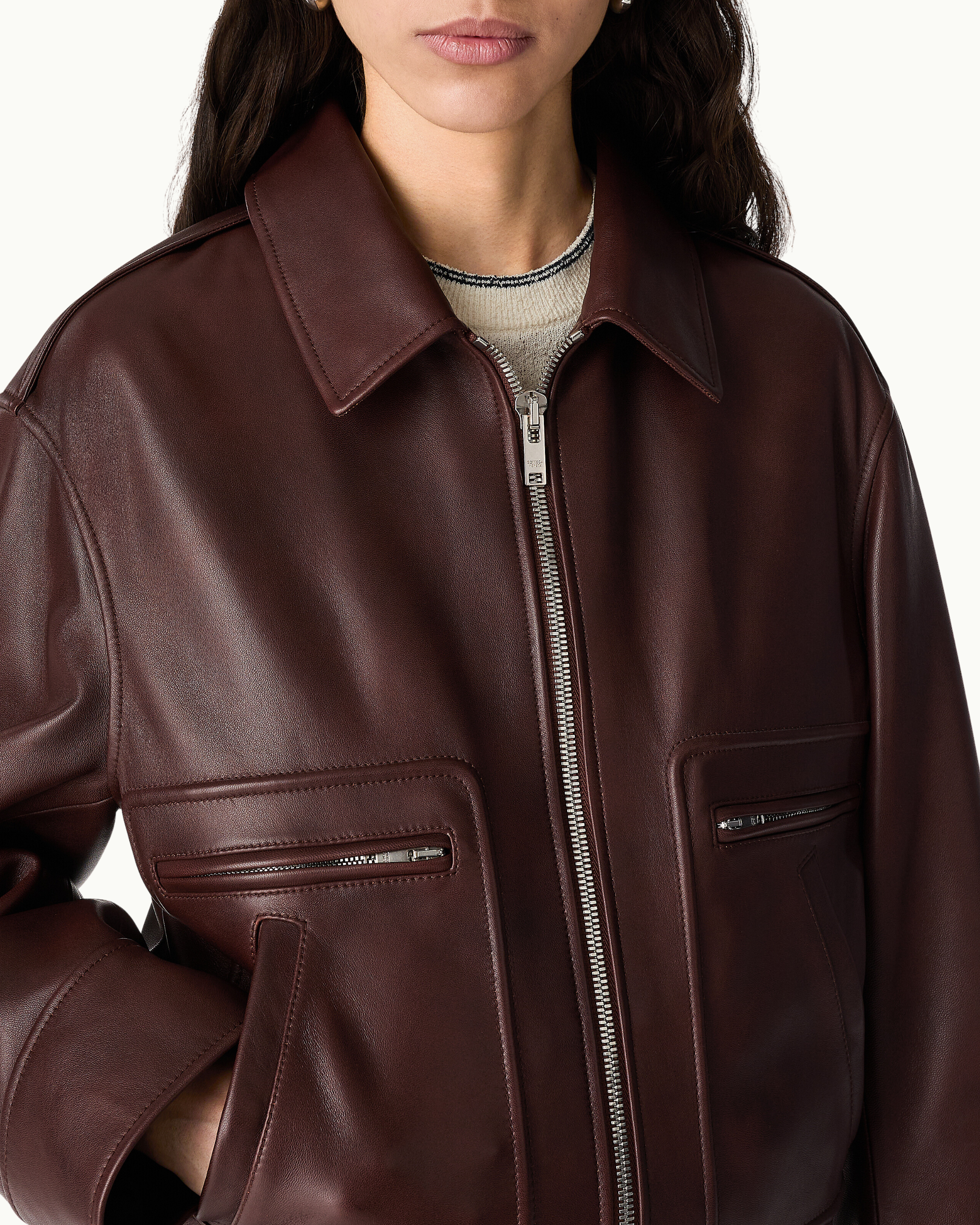 Padded Leather Blouson